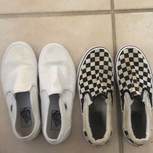 White and Checkered vans